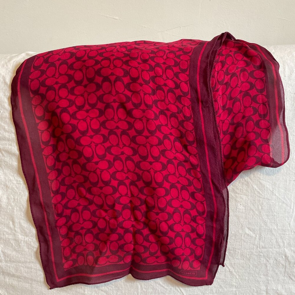 Vintage Coach Scarf Red